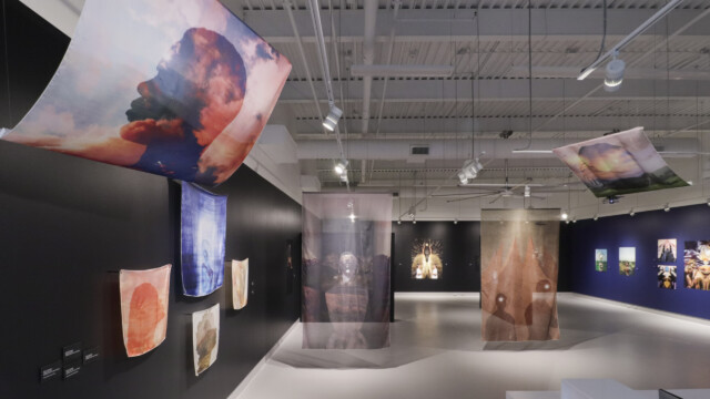 Anthony Gebrehiwot, Beyond the Veil of Time: Bridging Black Temporalities, 2025. Installation view. © Latcham Art Centre.